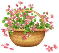 a spring flower basket 